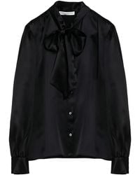 Alessandra Rich - Bow Silk Shirt - Lyst