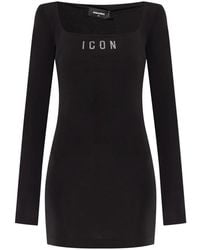 DSquared² - Mini-Jurk Met Logoprint - Lyst