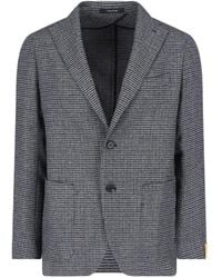 Tagliatore - Blazer Con Motivo Pied De Poule - Lyst