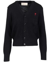 Ami Paris - Ami De Coeur Vest Met V-Hals - Lyst