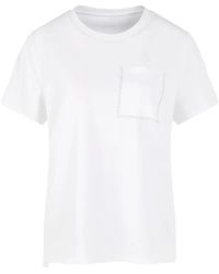 Marc Cain - T-Shirt En Coton À Détail De Poches - Lyst