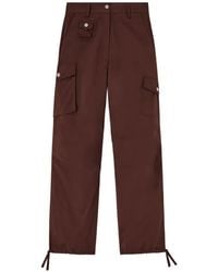 Ganni - Organic Cotton Cargo Trousers - Lyst