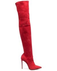 Le Silla - Eva Stretch Suede-leather Boots - Lyst