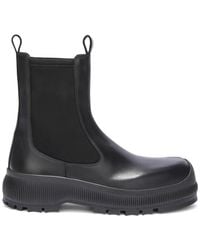 Jil Sander - Leren Chelsea Laarzen - Lyst
