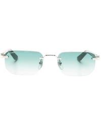 Cartier - Lunettes De Soleil À Monture Rectangulaire - Lyst