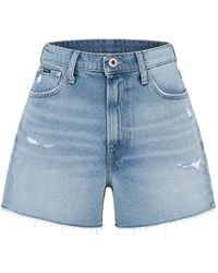 Pepe Jeans - A-Line Distressed Denim Shorts - Lyst