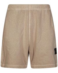 Stone Island - Elastic-Waistband Track Shorts - Lyst