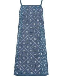 white christmas dresses Vintage Charm Denim Dress main image 0