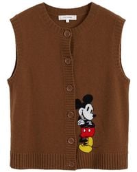 Chinti & Parker - Mickey's Intarsia-Knit Sleeveless Cardigan - Lyst