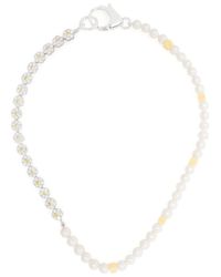 Hatton Labs - Daisy Sterling Silver Pearl Necklace - Lyst