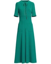 Elie Saab - Cady Lace-Up Midi Dress - Lyst