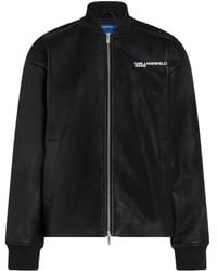Karl Lagerfeld - Logo-detail Bomber Jacket - Lyst