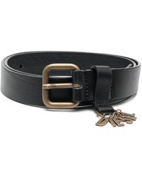 DIESEL - D-vina Logo-charm Leather Belt - Lyst