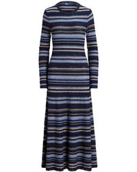 Polo Ralph Lauren - Stripe-pattern Knitted Dress - Lyst