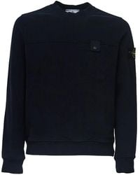 Stone Island - Logo-Patch Pocket Sweatshirt - Lyst