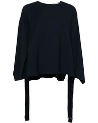 Erika Cavallini Semi Couture - Cady-Bluse Mit Seitenschlitz - Lyst