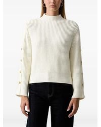 Twinset - Button-Detail Ribbed-Knit Sweater - Lyst