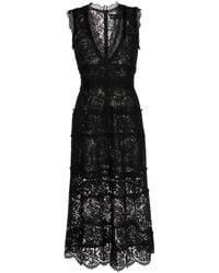 Cynthia Rowley - Panelled Floral-lace Flared Dress - Lyst