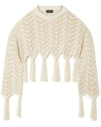 Alanui - Cropped-Pullover Mit Fransen - Lyst