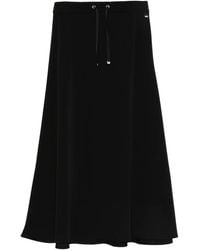 Herno - Drawstring Flared Midi Skirt - Lyst