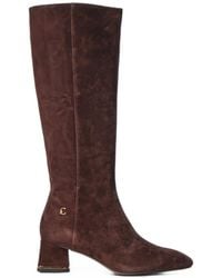 Coccinelle - Suede Block-Heel Boots - Lyst