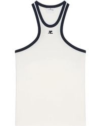 Courreges - Contrasting-Trim Scuba Tank Top - Lyst