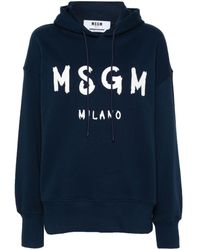 MSGM - Sudadera con capucha y logo - Lyst