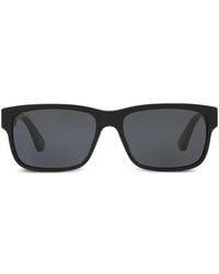 Gucci - Web-Stripe Rectangle-Frame Sunglasses - Lyst