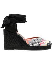 Missoni - 100Mm Zigzag-Pattern Espadrilles - Lyst