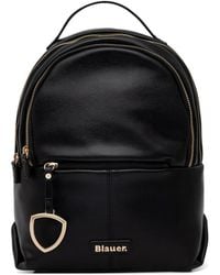 Blauer - Logo-Plaque Zip-Fastening Backpack - Lyst