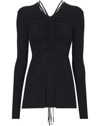 Proenza Schouler - Gathered-Detail Long-Sleeve Top - Lyst