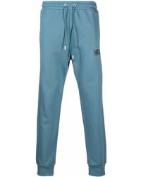 DIESEL Pantalones de chándal con logo y cordones - Azul