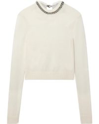 Stella McCartney - Falabella-Chain Fine-Knit Sweater - Lyst