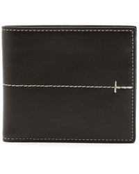 Tod's - Contrast-stitch Bi-fold Leather Wallet - Lyst