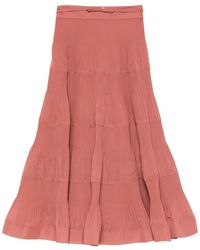 Zimmermann - Pleated Tiered Skirt - Lyst