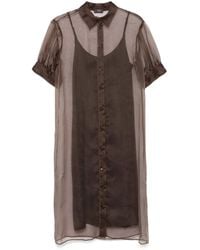 Peserico - Semi-Sheer Shirt Dress - Lyst