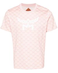 MCM - Monogram-Print Cotton T-Shirt - Lyst