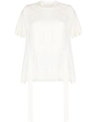 3.1 Phillip Lim - Semi-sheer Panelled Knitted Top - Lyst
