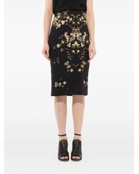 Givenchy - Floral-Print Midi Pencil Skirt - Lyst