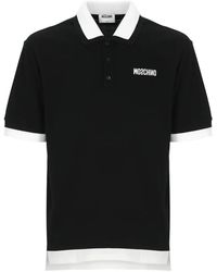 Moschino - Logo-Embroidered Polo Shirt - Lyst