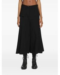 Yohji Yamamoto - Flap-Detail Flared Trousers - Lyst