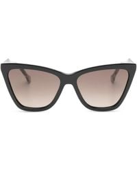 Carolina Herrera - Logo-Plaque Cat-Eye Sunglasses - Lyst