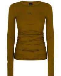 Pinko - Ruched Long-Sleeve T-Shirt - Lyst
