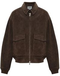 Agolde - Emil Suede Bomber Jacket - Lyst