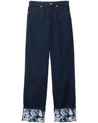 Burberry - Vaqueros Rectos Con Parche Del Logo - Lyst
