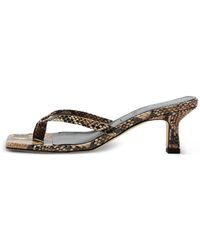 Aeyde - 55Mm Wilma Snake-Effect Sandals - Lyst