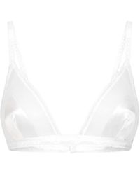 Dolce & Gabbana - Lace-Trimmed Triangle Bra - Lyst