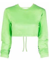 Jacquemus - Green Cropped Long-sleeve Top - Lyst