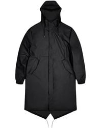 Rains - Fishtail-Hem Drawstring-Hood Parka - Lyst