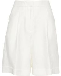 Peserico - Linen Tailored Shorts - Lyst